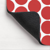 MODERNE ROTE, WEISSE POLKA-DOPPEN MOUSEPAD (Ecke)