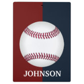 Moderne rote, weiße und blaue Baseball Klemmbrett (Rückseite)