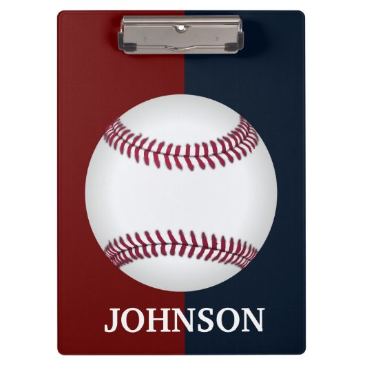 Moderne rote, weiße und blaue Baseball Klemmbrett (Vorderseite)