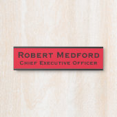 Moderne rote Zeichen, die Türschilder tragen Türschild (Vorderseite )