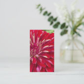 Moderne rote Zinnias Visitenkarte (Stehend Vorderseite)