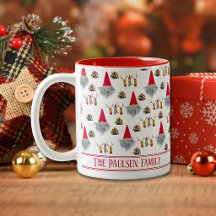 Moderne Rotknochenfamilie - Zweifarbige Tasse