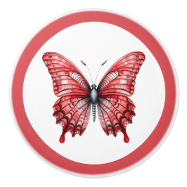 Moderne Rotschmetterlingsknöchel Keramikknauf