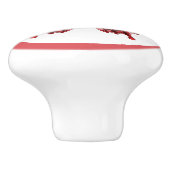 Moderne Rotschmetterlingsknöchel Keramikknauf (Seitenansicht)