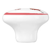 Moderne Rotschmetterlingsknöchel Keramikknauf (Seitenansicht)