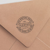 Moderne Round Banner-Rücksendeadresse Permastempel