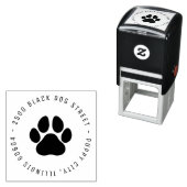 Moderne Round Pet Lover Paw Print Rücksendeadresse Permastempel (Beispiel)