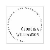 Moderne Round Typografy Name Rücksendeadresse Permastempel (Design)