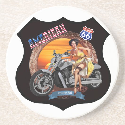 Moderne Route 66 Untersetzer (Vorne)