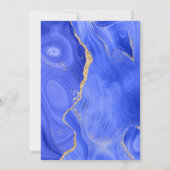 Moderne Royal Blue Gold Agate Emerald Green Weddin Einladung (Rückseite)