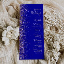Moderne Royal Blue Rose Gold Glitzer Wedding