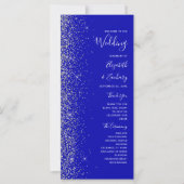 Moderne Royal Blue Silver Glitzer Edge Wedding (Vorderseite)