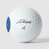 Moderne Royalblaue Monogramm-Anfertigung Golfball (Logo)