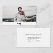 Moderne Rsvp Card für kundenspezifisches Foto Begleitkarte (Vorne/Hinten)