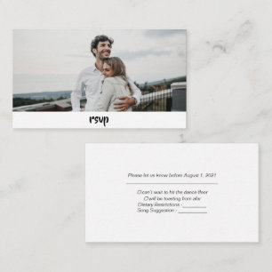 Moderne Rsvp Card für kundenspezifisches Foto Begleitkarte