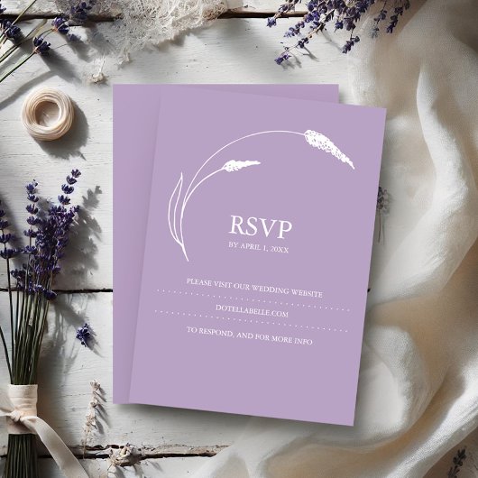 Moderne RSVP Card Hochzeitswebsite