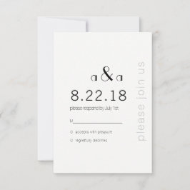 Moderne RSVP-Einladungskarte für Hochzeitsstipps RSVP Karte