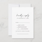 Moderne RSVP-Karte für den Skriptaufruf RSVP Karte (Vorderseite)