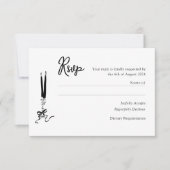 Moderne RSVP-Karte für Hochzeiten (Vorderseite)