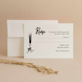 Moderne RSVP-Karte für Hochzeiten