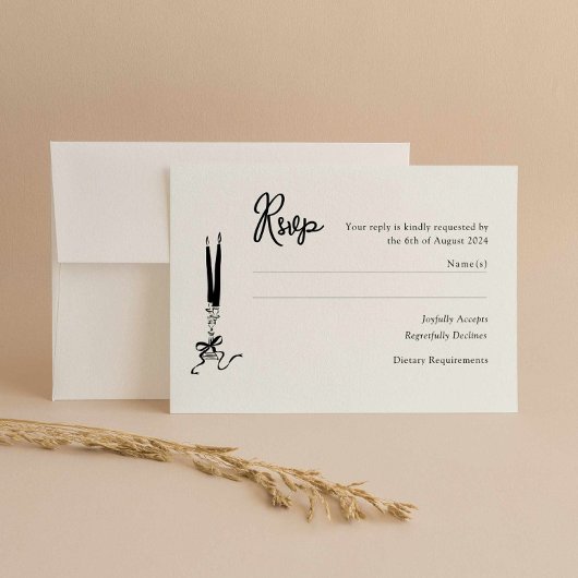 Moderne RSVP-Karte für Hochzeiten