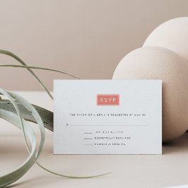 Moderne RSVP-Karte für Hochzeiten | Korallen RSVP Karte