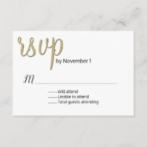 Moderne RSVP-Karte für Hochzeiten