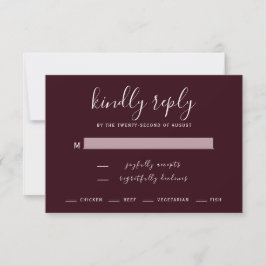Moderne RSVP-Karte für Hochzeitspaare RSVP Karte