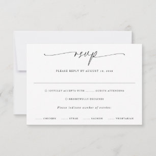 Moderne RSVP-Karte für Ihre Hochzeit RSVP Karte