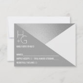 Moderne RSVP-Karte für Minimalistische Geometrie Einladung (Vorderseite)
