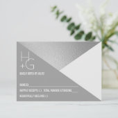 Moderne RSVP-Karte für Minimalistische Geometrie Einladung (Stehend Vorderseite)