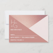 Moderne RSVP-Karte für Minimalistische Geometrie Einladung (Vorderseite)