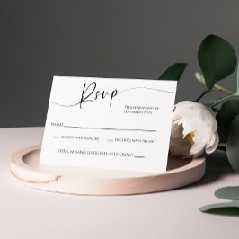 Moderne RSVP-Karte für Schwarz-Weiß-Hochzeit RSVP Karte