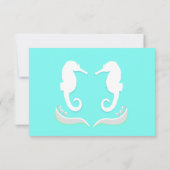 Moderne RSVP-Karte für Seepferde RSVP Karte (Rückseite)