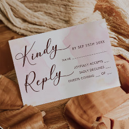 Moderne RSVP-Karte für Vintage Blumenhochzeit RSVP Karte