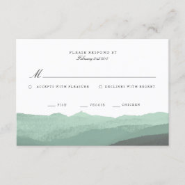 Moderne RSVP-Karte für Wasserfarben RSVP Karte