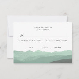 Moderne RSVP-Karte für Wasserfarben RSVP Karte