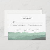 Moderne RSVP-Karte für Wasserfarben RSVP Karte (Vorne/Hinten)