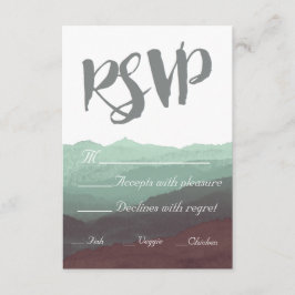 Moderne RSVP-Karte für Wasserfarben RSVP Karte