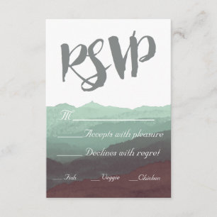 Moderne RSVP-Karte für Wasserfarben RSVP Karte