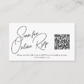 Moderne RSVP-Karte mit Foto- und QR-Code Begleitkarte (Vorderseite)