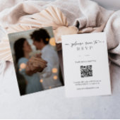 Moderne RSVP-Karte mit QR-Code und eigenem Foto Einladung
