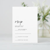 Moderne RSVP-Karte RSVP Karte (Stehend Vorderseite)