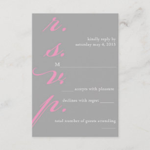 Moderne RSVP-Karte RSVP Karte