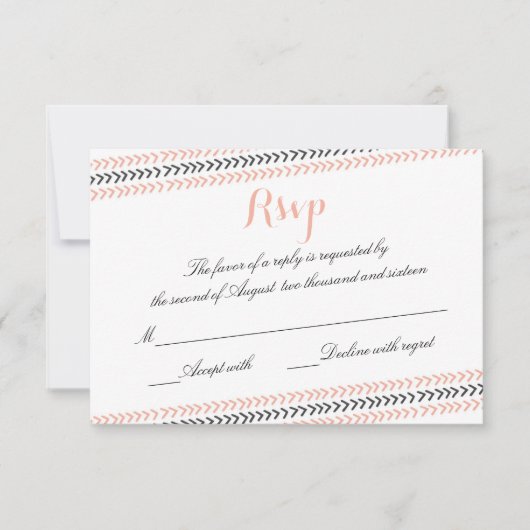 Moderne RSVP-Karte RSVP Karte (Vorderseite)