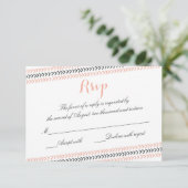 Moderne RSVP-Karte RSVP Karte (Stehend Vorderseite)