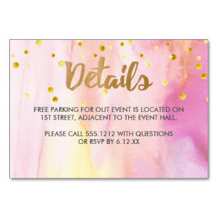 Moderne RSVP-Karte Tischnummer