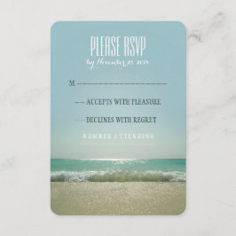 Moderne RSVP Karten für Hochzeiten am Strand mit b