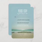 Moderne RSVP Karten für Hochzeiten am Strand mit b (Vorne/Hinten)