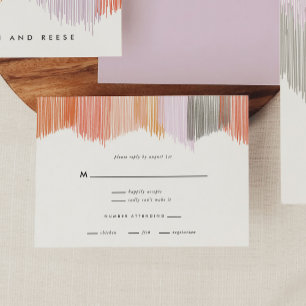 Moderne RSVP-Karten für Hochzeiten Ankündigungspostkarte